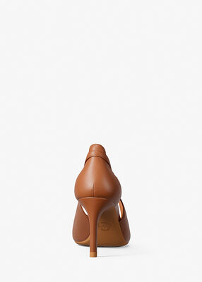 michael kors leather slingback pump