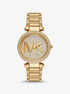 Parker Pavé Gold-Tone Logo Watch michael kors parker pav gold tone logo watch