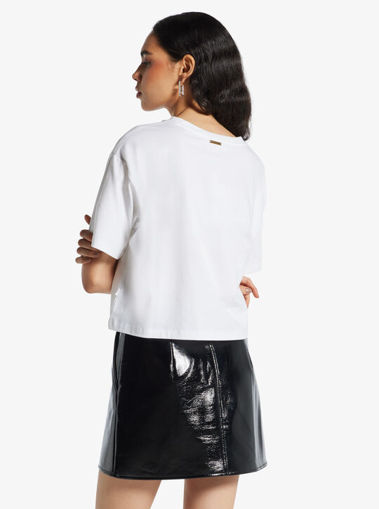michael kors logo embossed cotton t shirt
