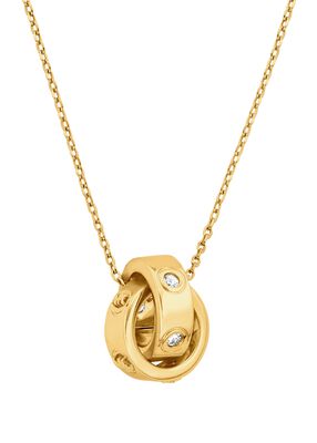 michael kors logo and cubic zirconia necklace