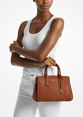 michael kors laila small pebbled leather satchel