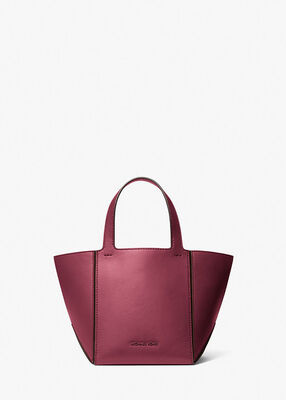 michael kors jordi small leather tote bag