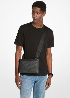 michael kors hudson signature logo crossbody bag