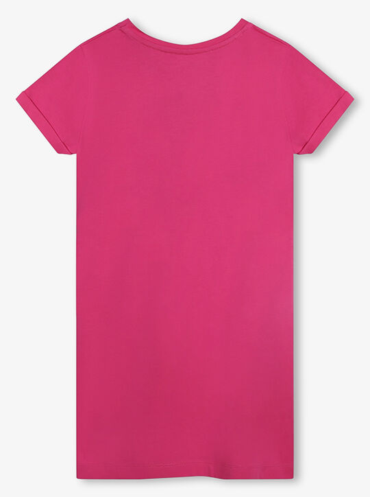 Embellished Logo Cotton Dress michael kors embellished logo cotton dress