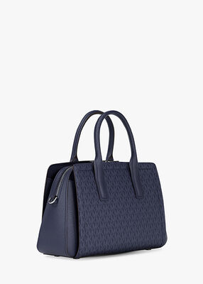 michael kors laila medium signature logo satchel