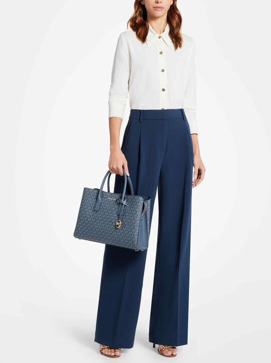 michael kors ruthie large signature logo satchel