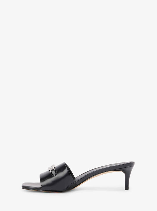 Rebecca Leather Kitten Heel Sandal michael kors rebecca leather kitten heel sandal