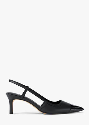 michael kors alora leather slingback pump