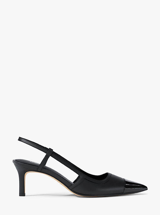 michael kors alora leather slingback pump