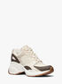michael kors zuma two tone signature logo and nylon trainer