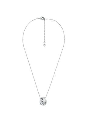 michael kors logo and cubic zirconia necklace