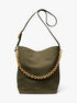 michael kors nolita large suede bucket tote bag