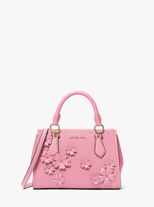Marilyn Small Floral Embellished Satchel michael kors marilyn small floral embellished satchel