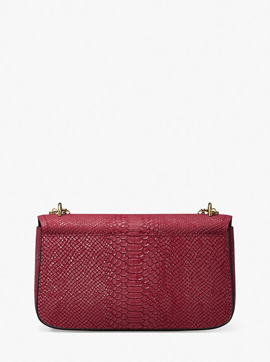 michael kors tribeca large snake embossed leather shoulder bag