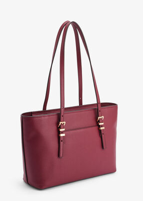 michael kors quinn medium pebbled leather tote bag