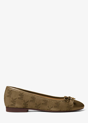 michael kors piper flex logo stitched suede