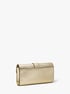 Penelope Medium Metallic Faux Leather Clutch michael kors penelope medium metallic faux leather clutch