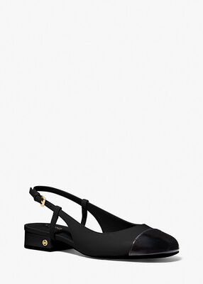 michael kors perla leather slingback flat