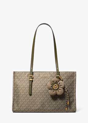 michael kors zadie medium printed logo tote bag