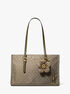 michael kors zadie medium printed logo tote bag