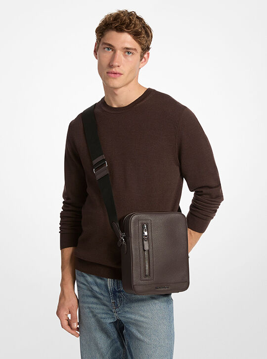 michael kors حقيبة طيران هدسون الجلدية المحببة