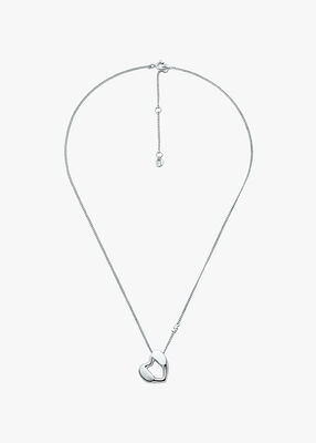 michael kors gold plated sterling silver heart pendant necklace