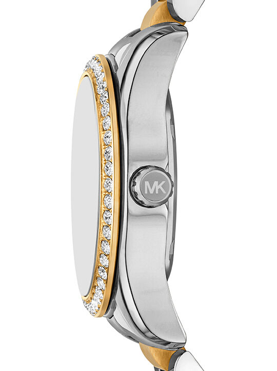 Mini Lexington Pavé Two-Tone Watch michael kors mini lexington pav two tone watch