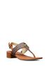 michael kors hannah signature logo t strap sandal