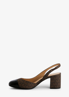 michael kors perla flex signature logo slingback pumps