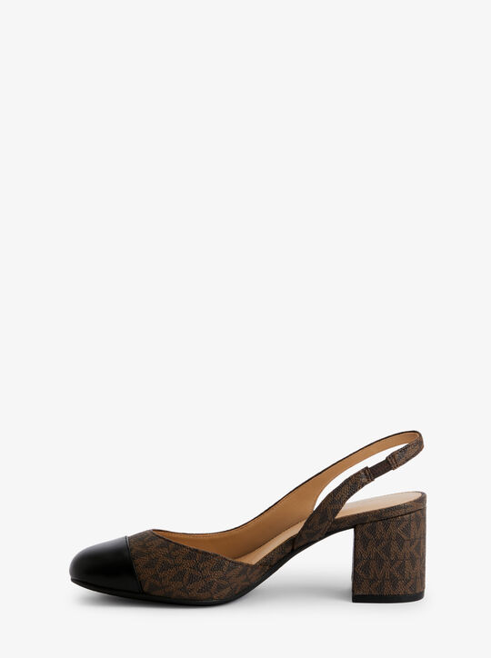 michael kors perla flex signature logo slingback pumps