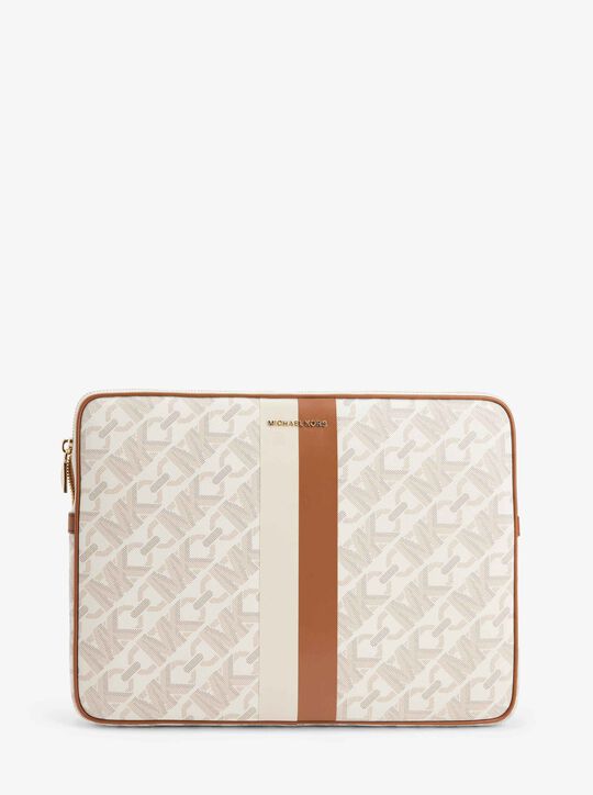 Monogram-print canvas laptop bag michael kors monogram print canvas laptop bag