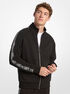 michael kors logo tape cotton blend zip up jacket