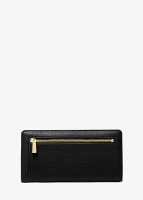 michael kors bryant large pebbled leather snap front wallet