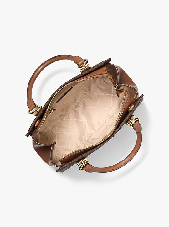 michael kors marilyn medium signature logo convertible satchel