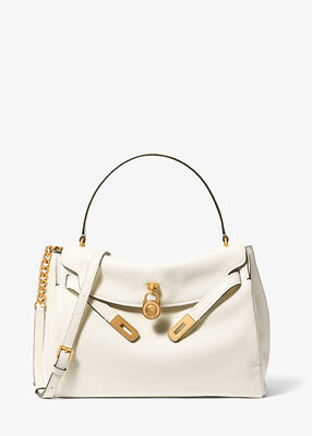 michael kors hamilton moderne large textured leather slouchy satchel