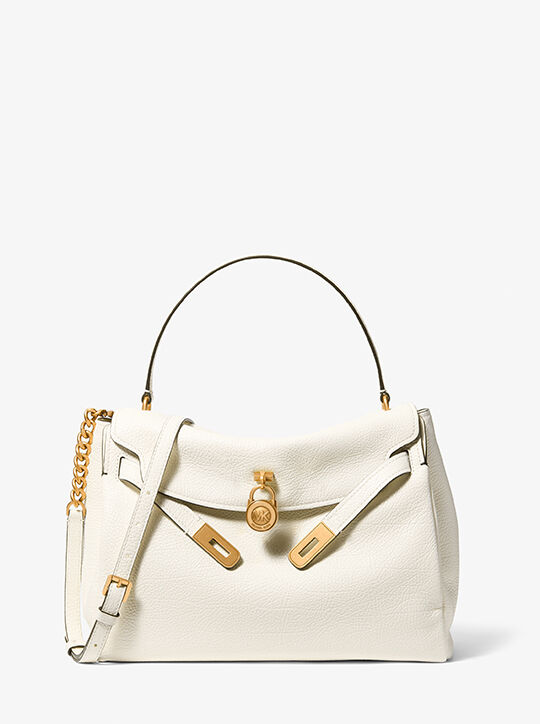 michael kors hamilton moderne large textured leather slouchy satchel