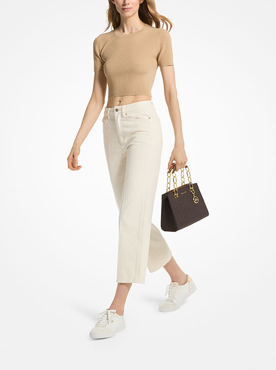 michael kors حقيبة سينثيا الصغيرة المزينة بشعار الماركة