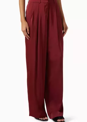 michael kors drapey satin wide leg pants