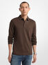 michael kors cotton long sleeve polo shirt
