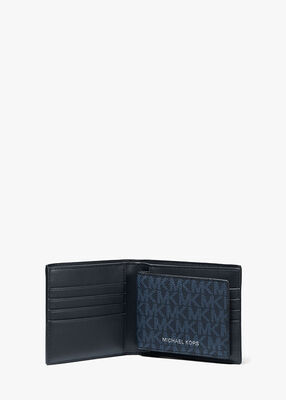 michael kors cooper logo billfold wallet with passcase