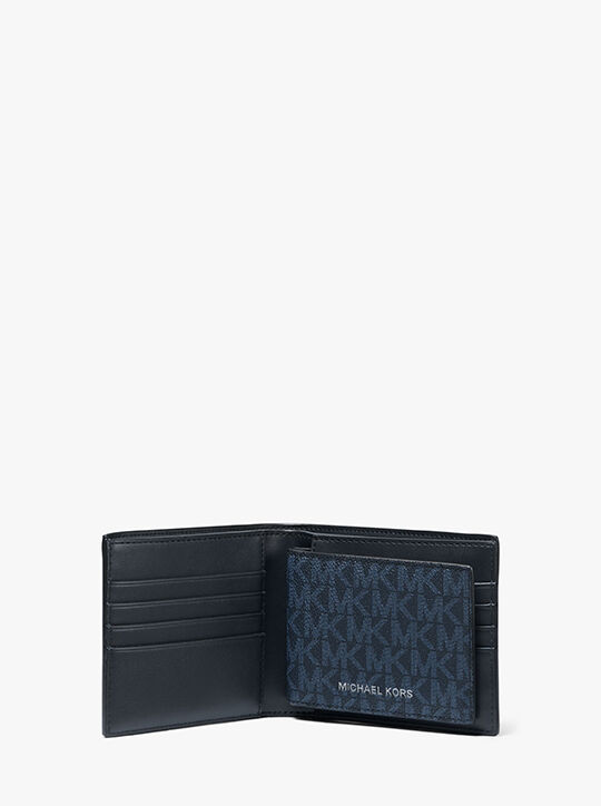Cooper Logo Billfold Wallet With Passcase michael kors cooper logo billfold wallet with passcase