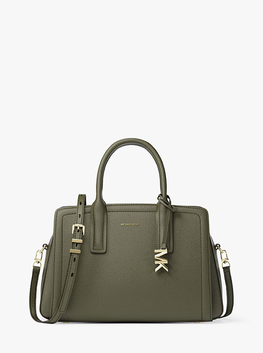 michael kors laila medium leather satchel