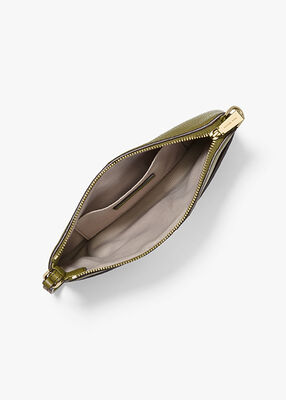 michael kors حقيبة معصم جيت سيت متوسطة الحجم من الجلد المحبب