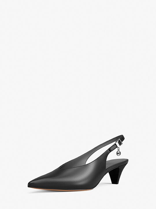 Tonya Leather Slingback Pump michael kors tonya leather slingback pump