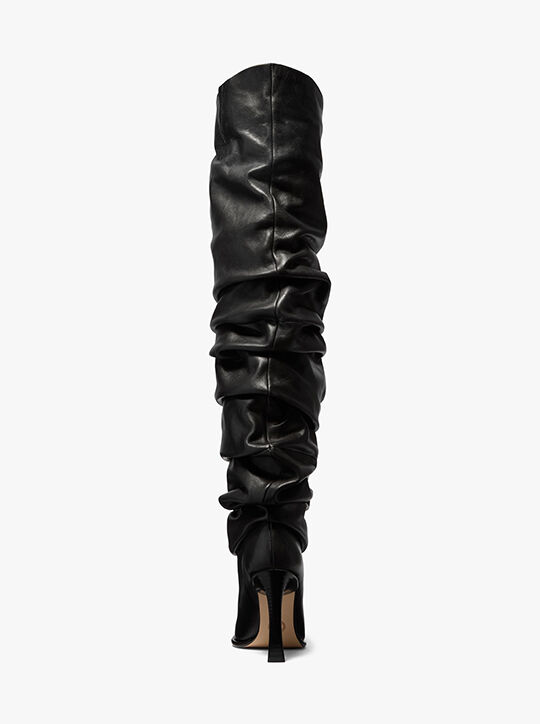 Kelsea Slouchy Leather Boot michael kors kelsea slouchy leather boot