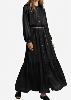 michael kors satin shirtdress
