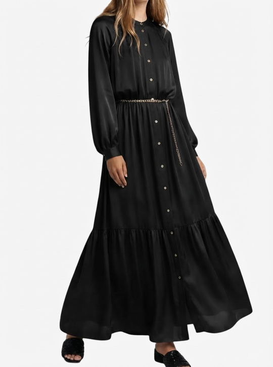 michael kors satin shirtdress