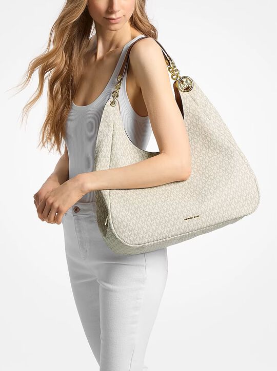 michael kors ellie large signature logo shoulder bag