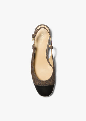 michael kors perla flex signature logo slingback flat