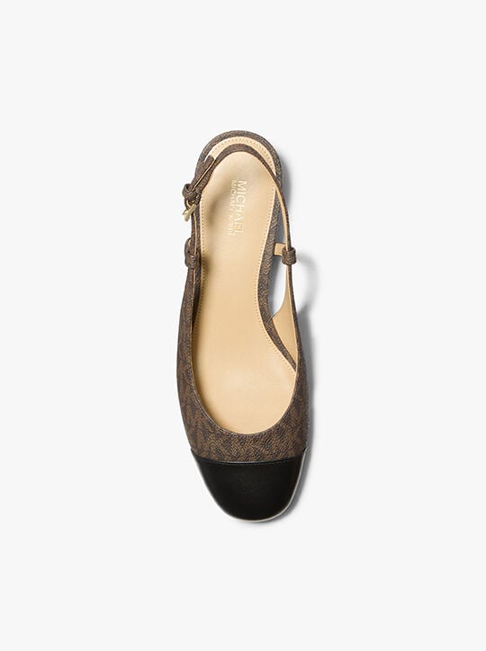 michael kors perla flex signature logo slingback flat